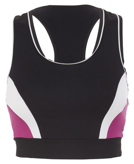 Active Soft-Bra "Ruby" - black/fuchsia/white - YOGISHOP