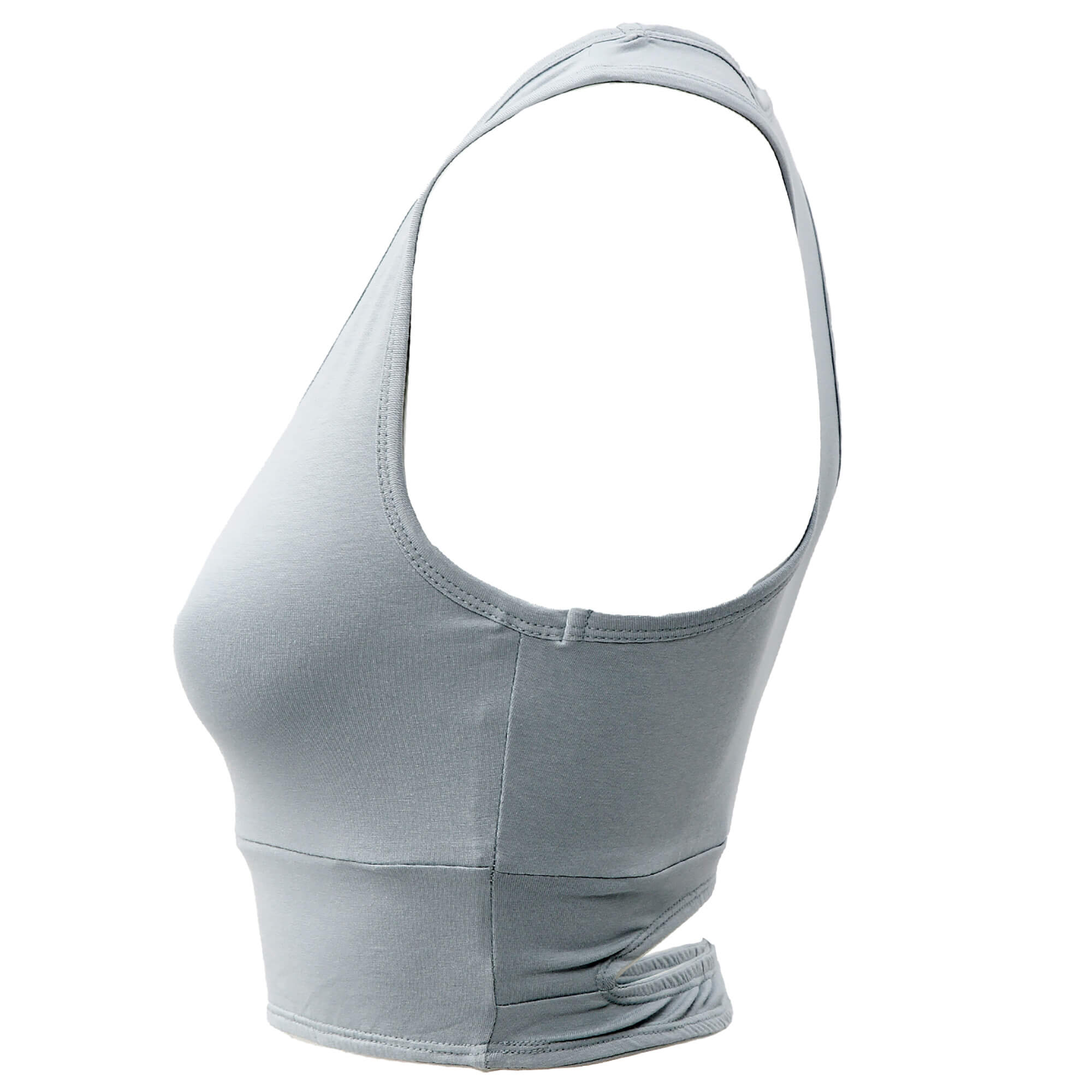 Serenity Organic Crop Top With Support - blue - YOGISHOP