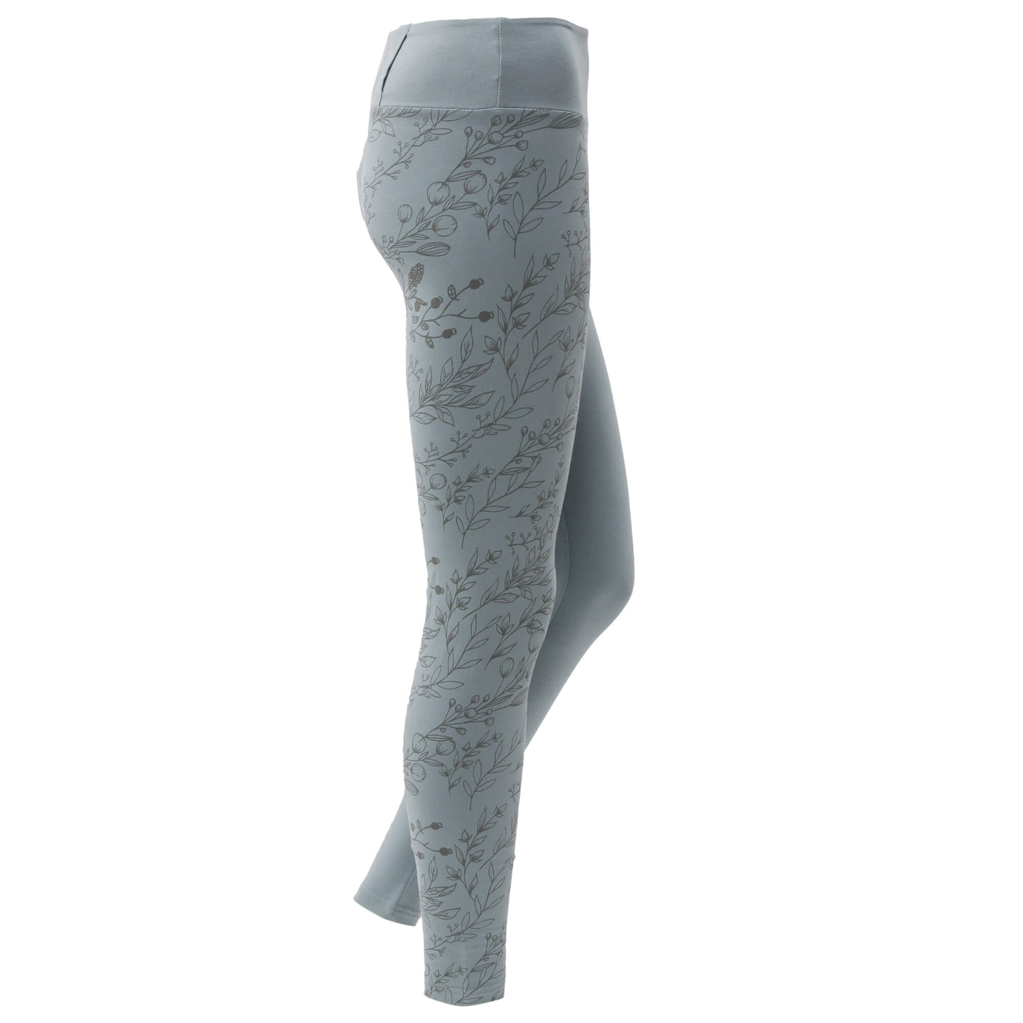 Serenity Floral Organic Leggings - blue - YOGISHOP