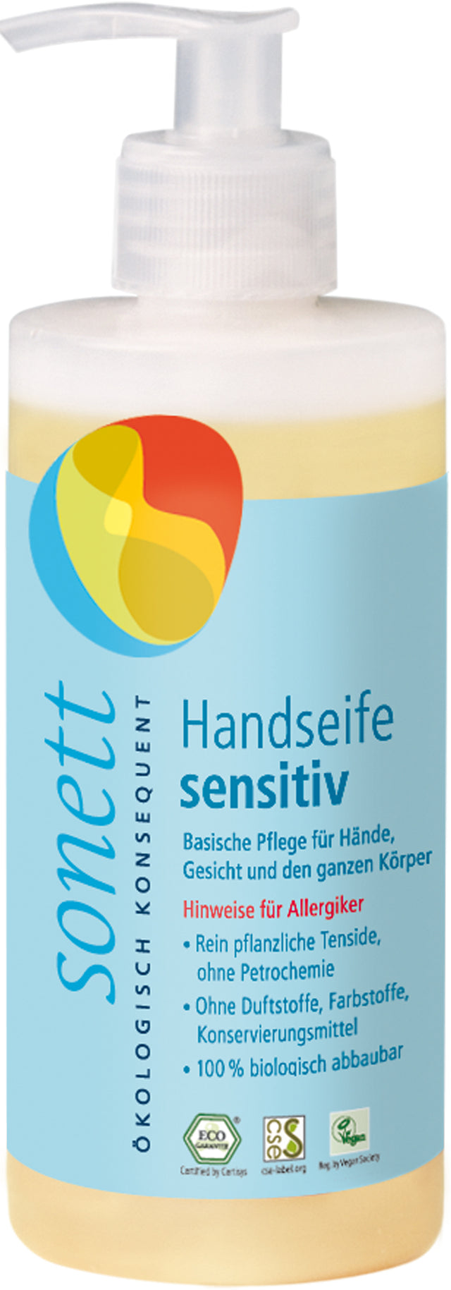 Handseife sensitiv, Spender, 300 ml - YOGISHOP