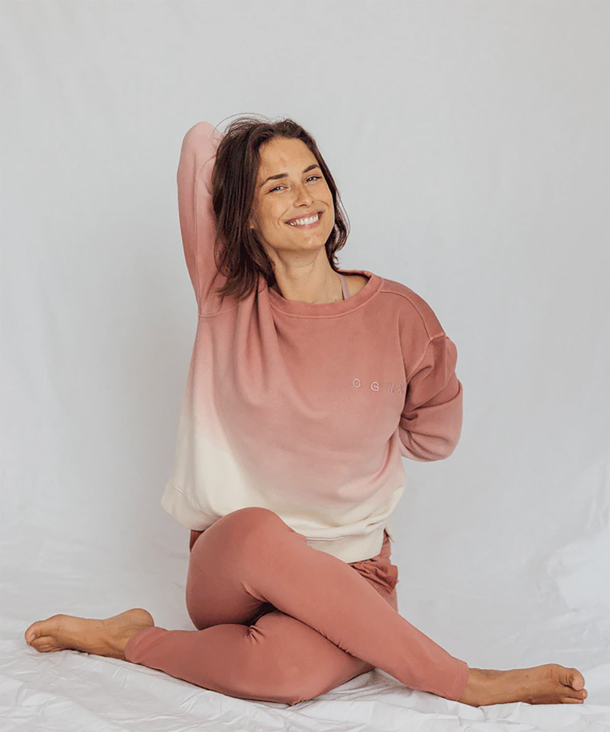 Sweatshirt Dip Dye - rot - YOGISHOP