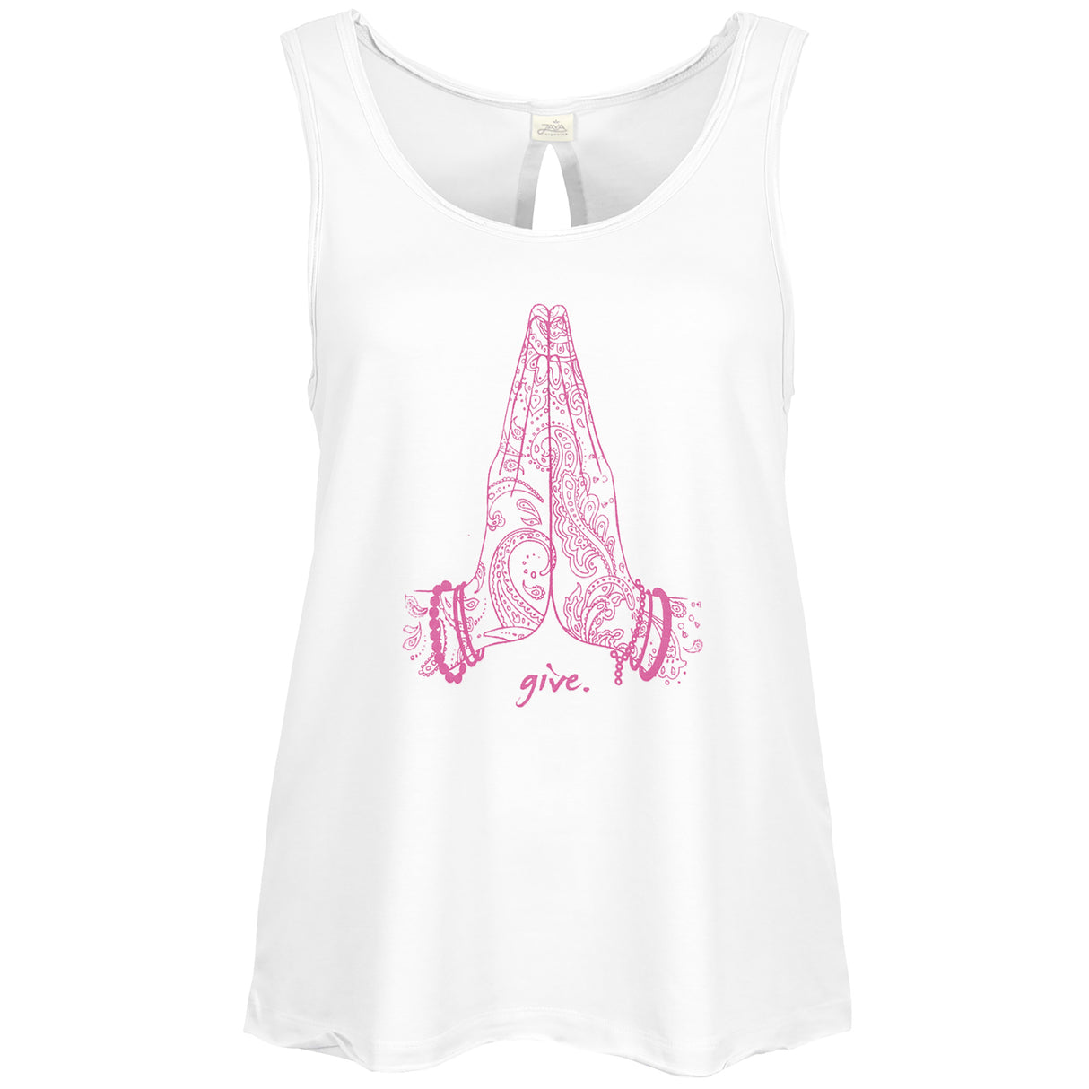 Yoga-Top Alaska -  white-pink - YOGISHOP