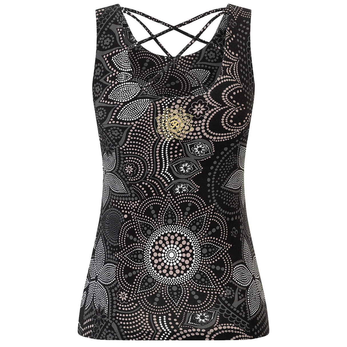 Yoga Top Maui - black nature - YOGISHOP