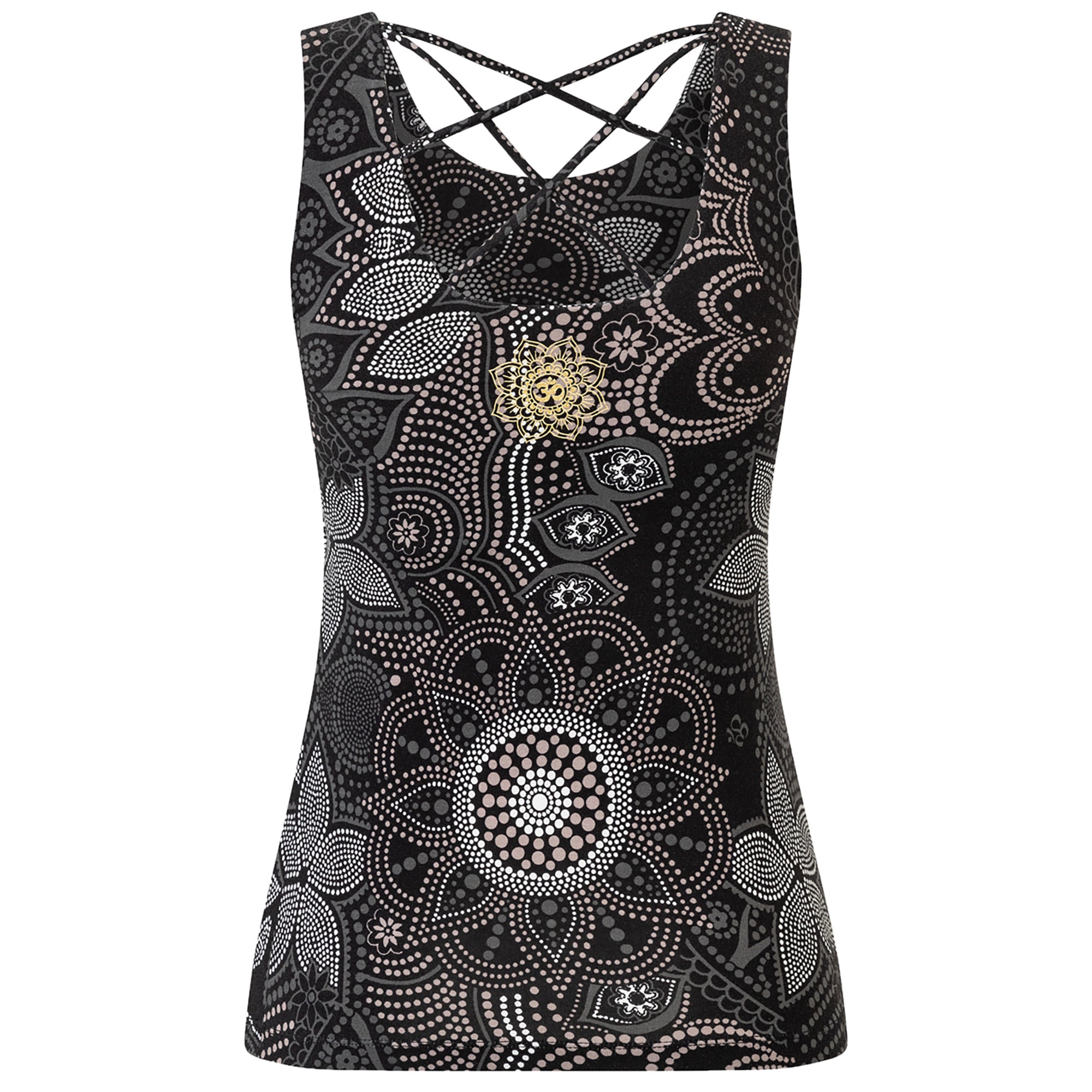 Yoga Top Maui - black nature - YOGISHOP