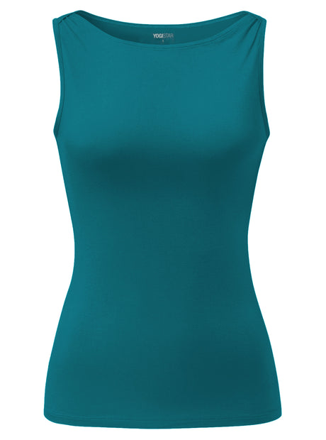 Yoga-Top Boatneck "ala" - petrol - YOGISHOP