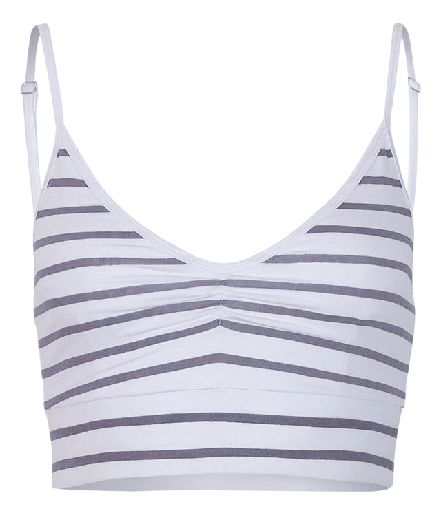 Yoga-Bra "Marine stripes" - white - YOGISHOP
