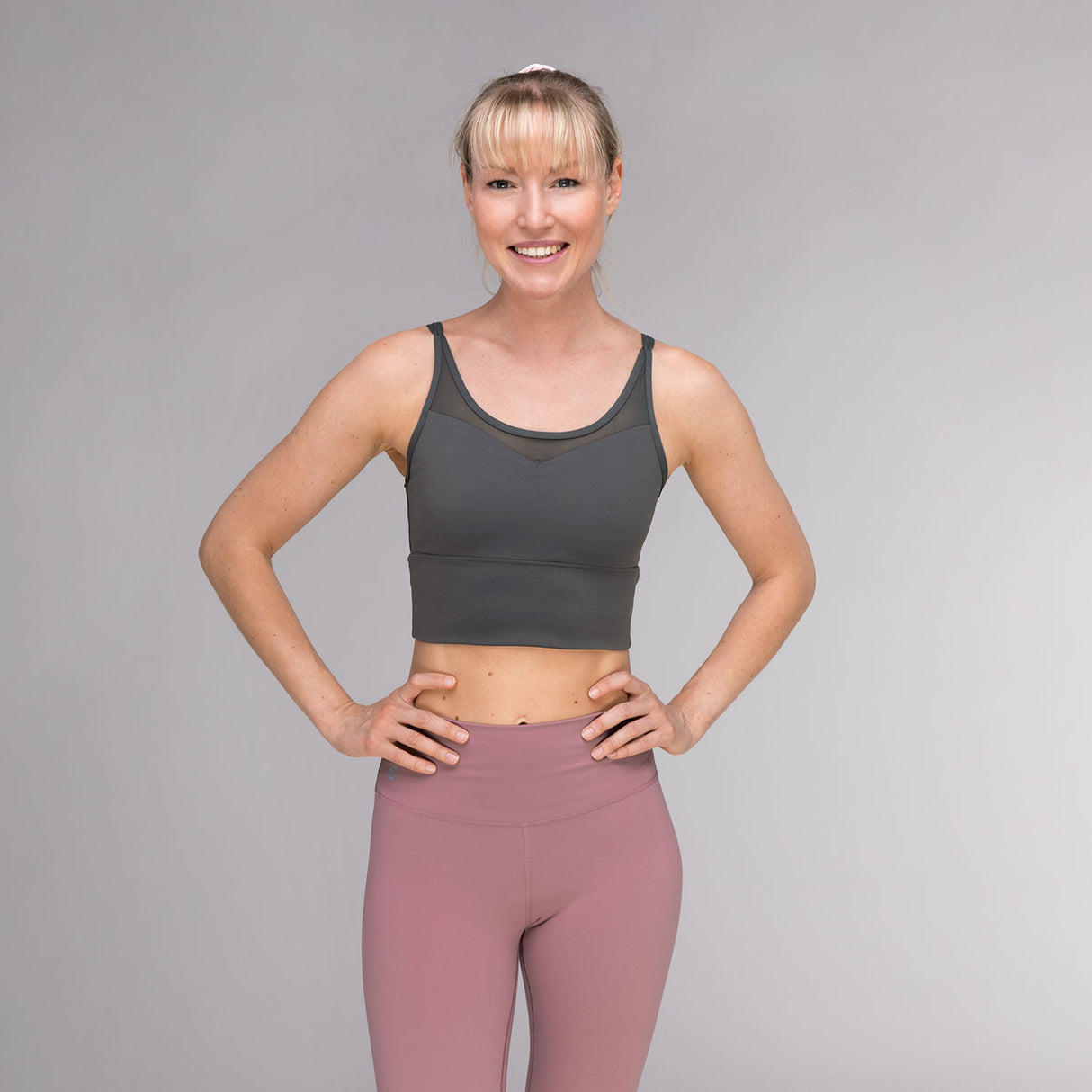 Yoga Bra Zenia - grey - YOGISHOP