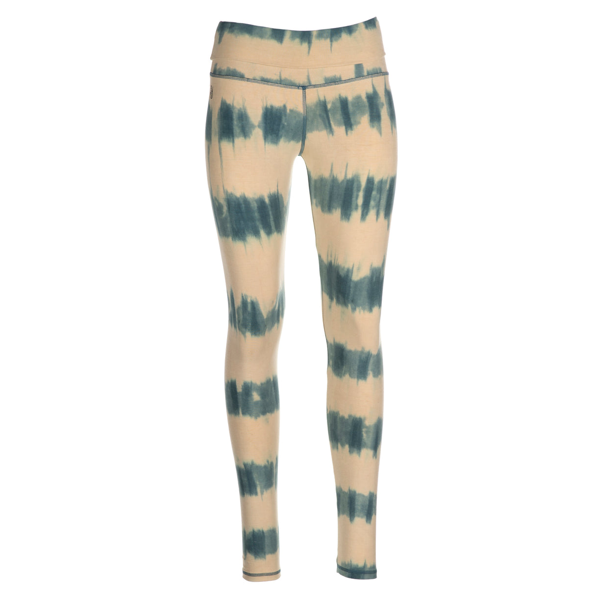 Yoga-Batik-Leggings "the beach" - teal-beige - YOGISHOP