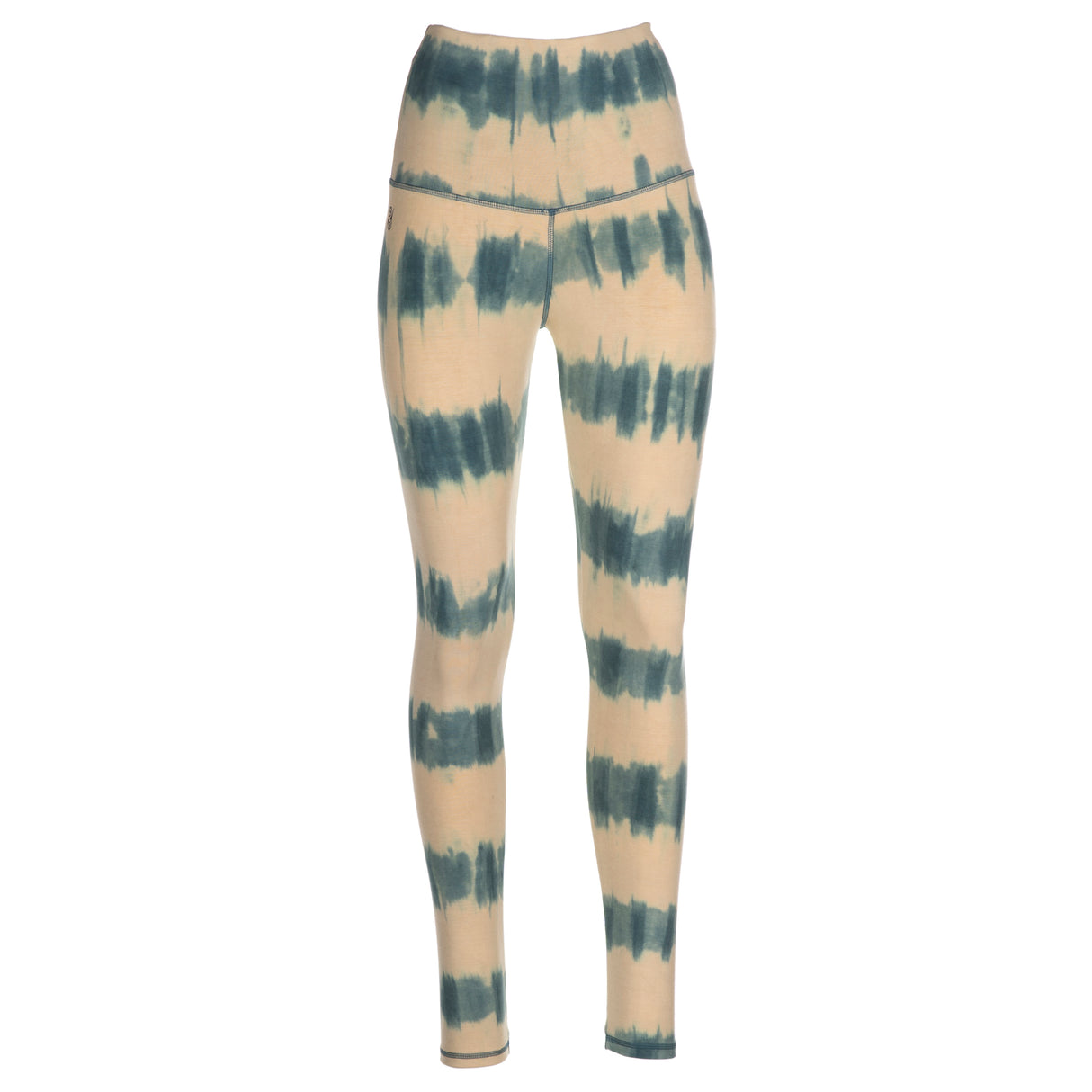 Yoga-Batik-Leggings "the beach" - teal-beige - YOGISHOP