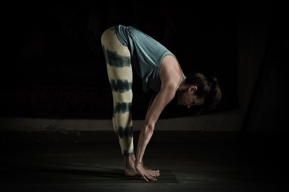 Yoga-Batik-Leggings "the beach" - teal-beige - YOGISHOP
