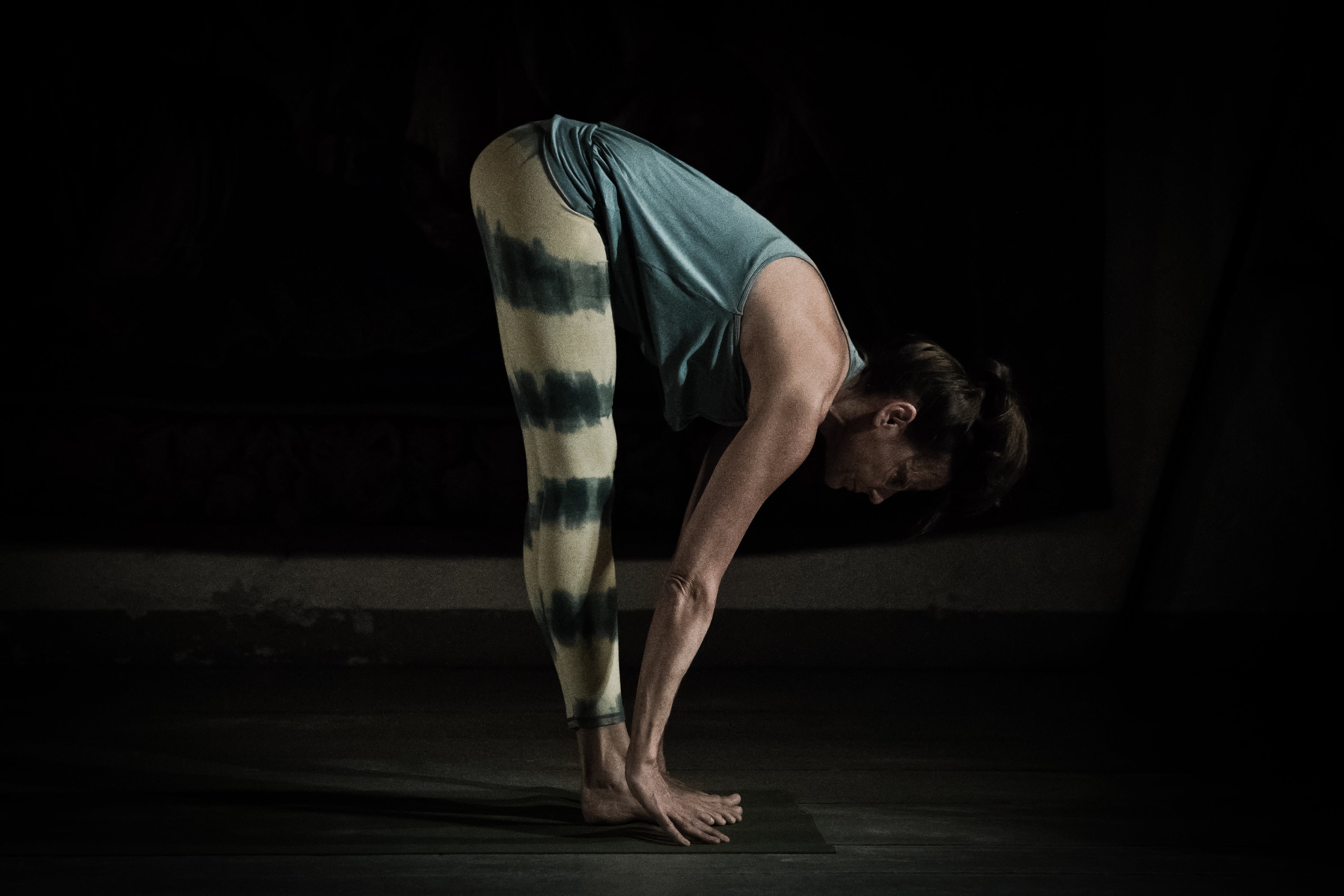 Yoga-Batik-Leggings "the beach" - teal-beige - YOGISHOP