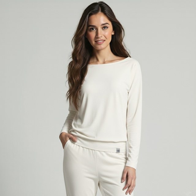 Yoga-Longsleeve "ala" - ivory - YOGISHOP