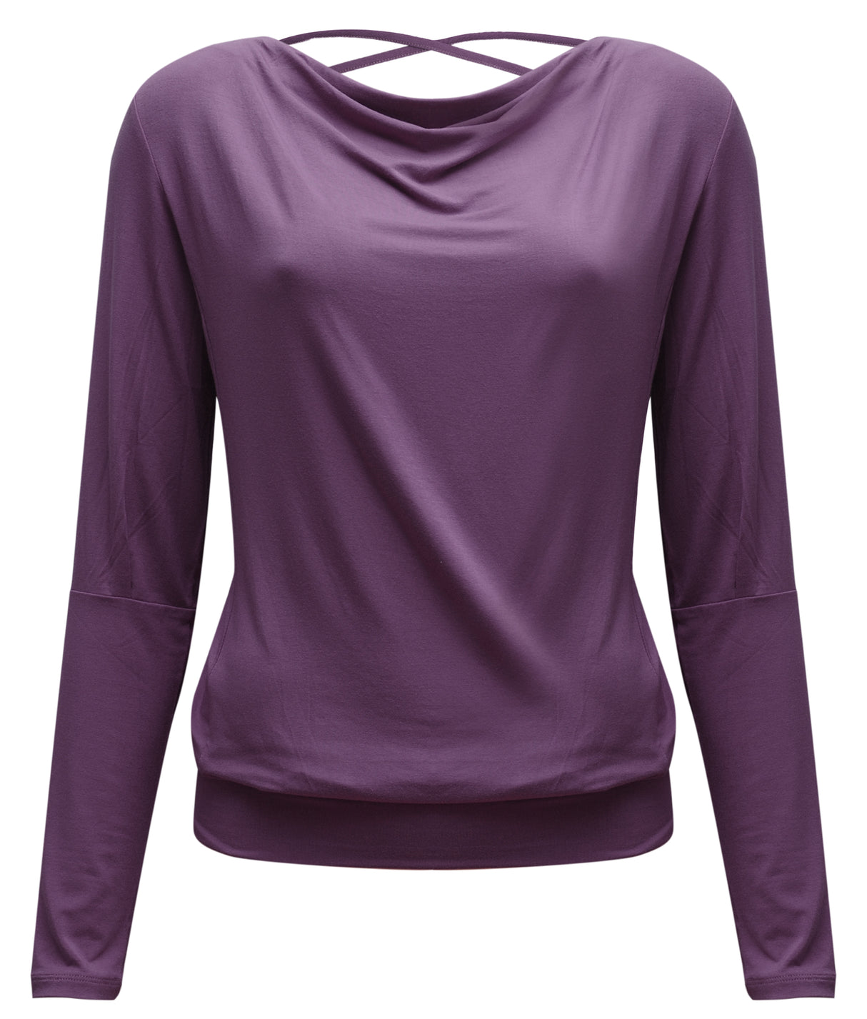 Yoga-Longsleeve flowing shakti "ala" - elderberry - YOGISHOP