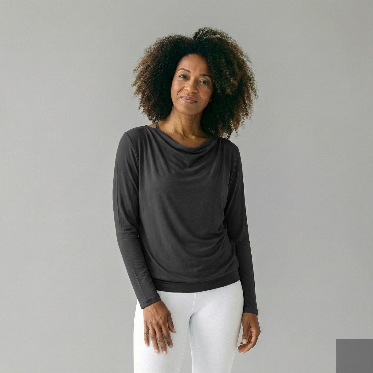 Yoga-Longsleeve flowing shakti "ala" - stonehenge - YOGISHOP