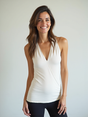 Yoga-Racerback V-Neck "ala" - ivory - YOGISHOP