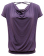 Yoga-Shirt flowing batwing "ala" – elderberry - YOGISHOP