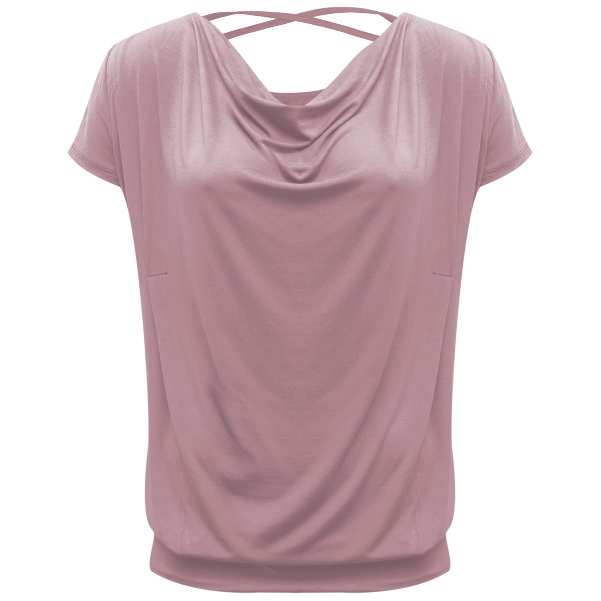 Yoga-Shirt flowing batwing "ala" - rose - YOGISHOP
