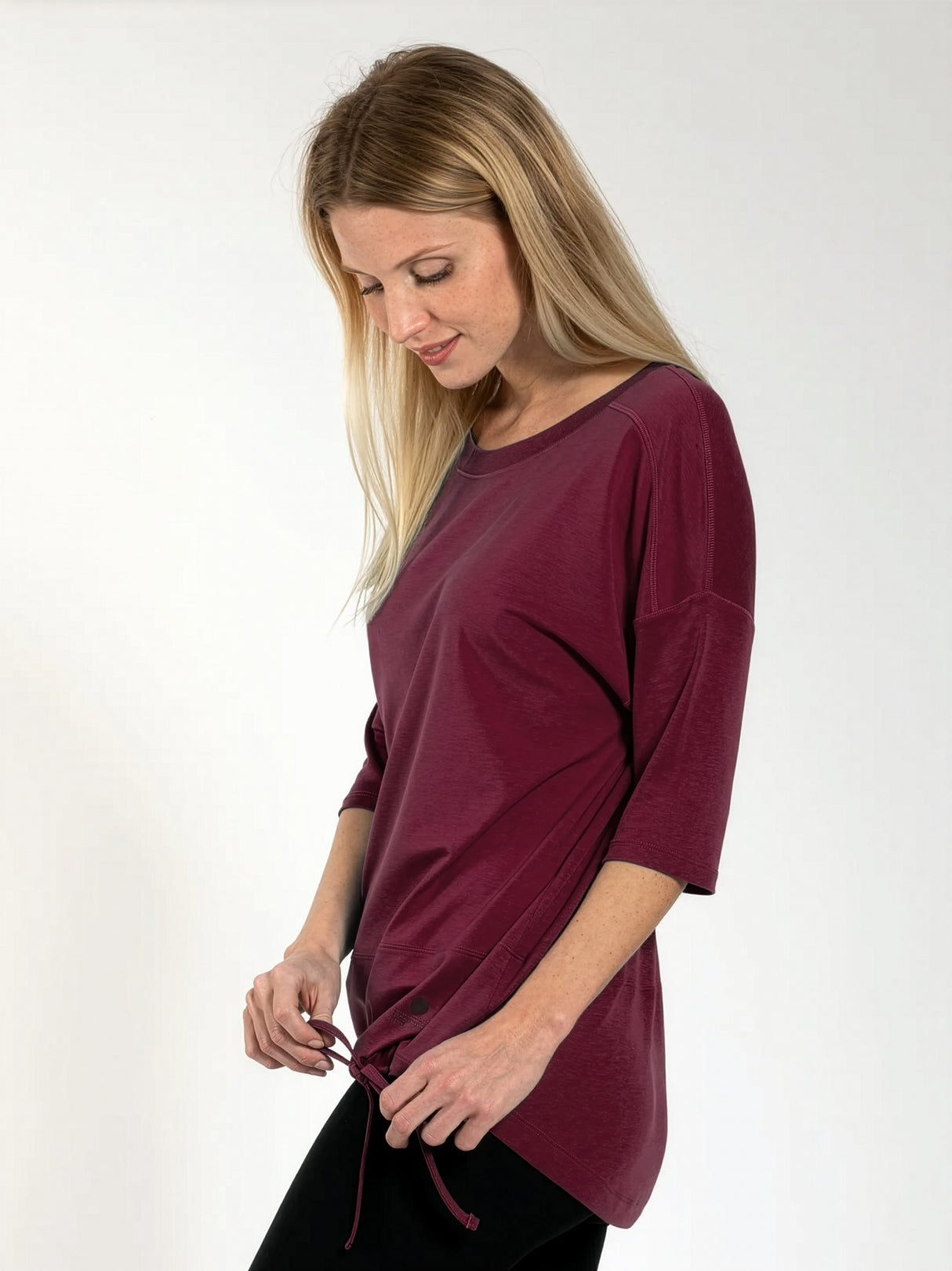 T-shirt de yoga Sara - Dark Red