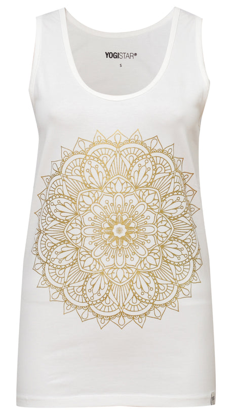 Yoga-Tank-Top „mandala“ - ivory/gold - YOGISHOP
