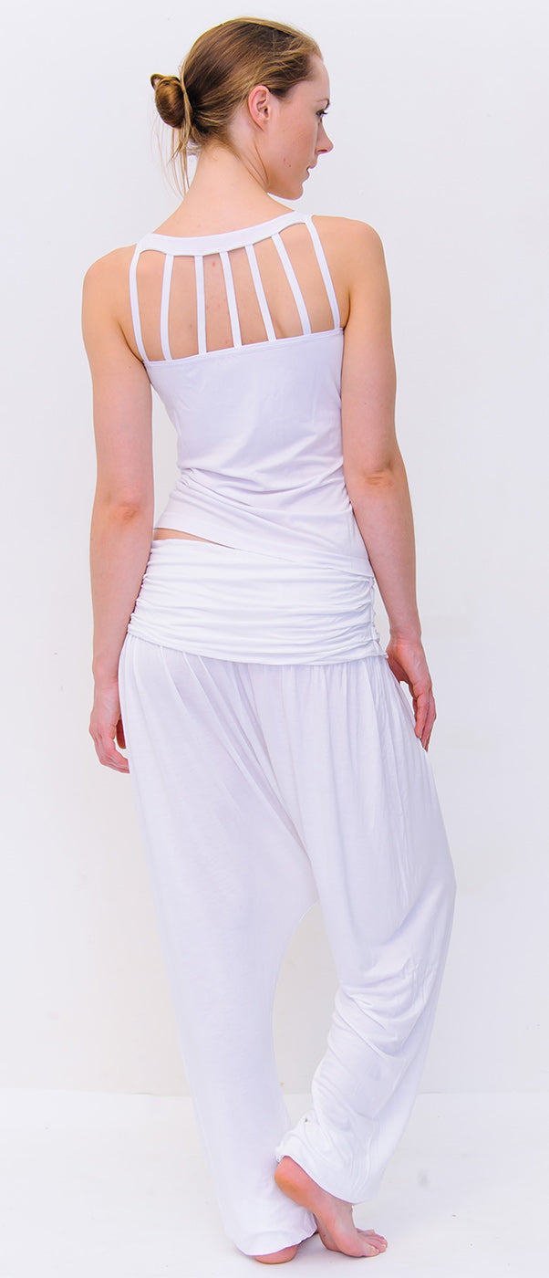 Yoga-Top "Chaturanga", white - YOGISHOP