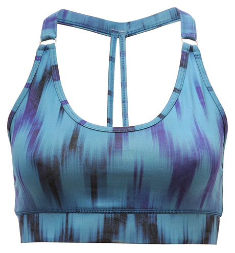 Yoga-Bra "Shiva" - Ikat aqua - YOGISHOP