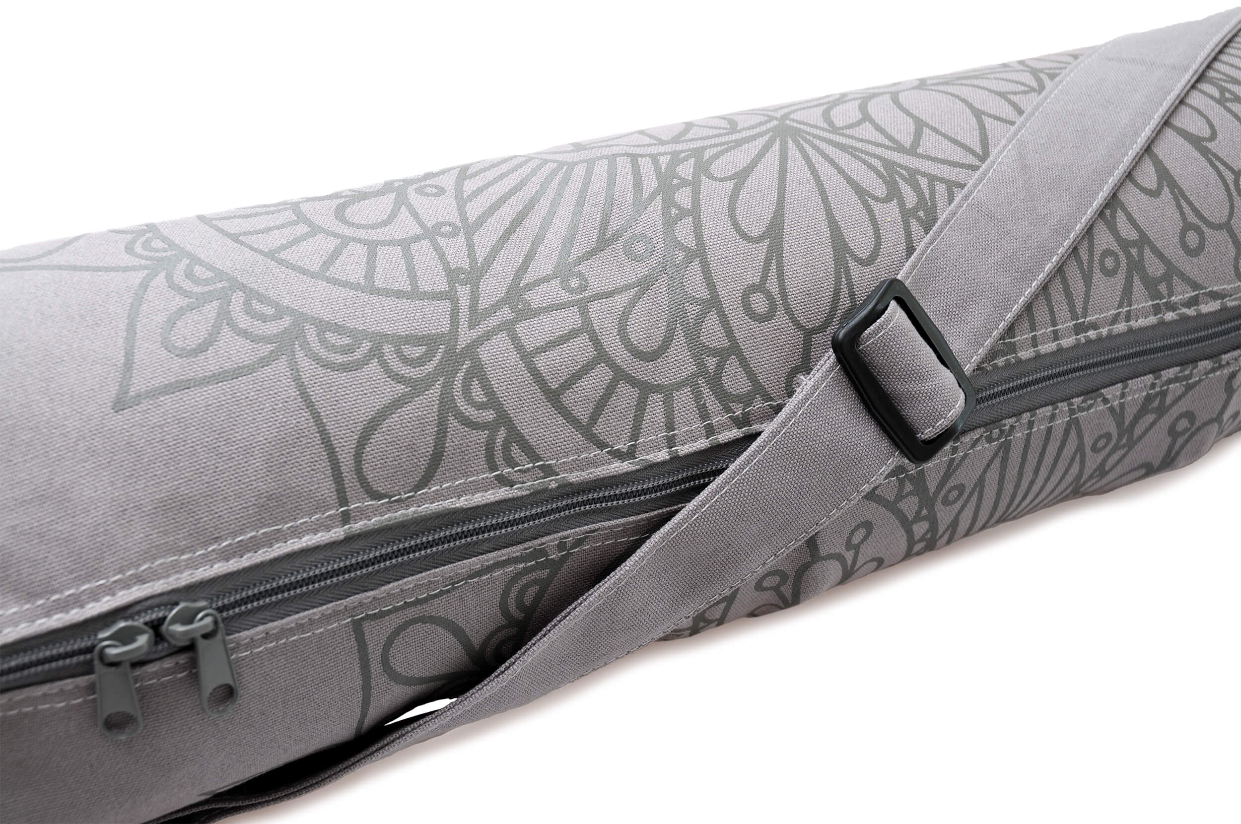Yogatasche yogibag® basic - zip - cotton - art collection - 86 cm - lotus mandala - graphit - YOGISHOP