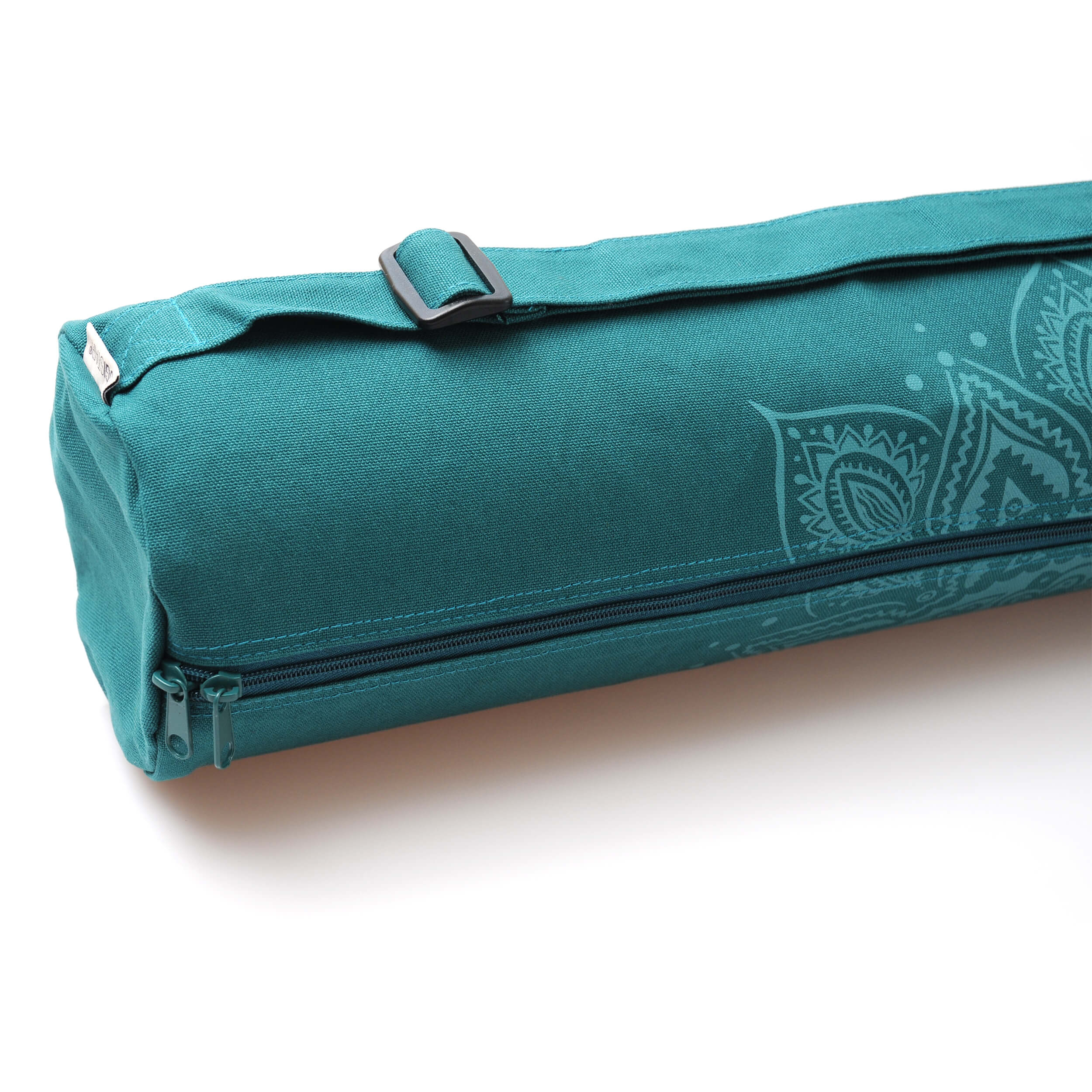 Yogatasche yogibag® basic - zip - cotton - art collection - 86 cm - spiral mandala - petrol - YOGISHOP