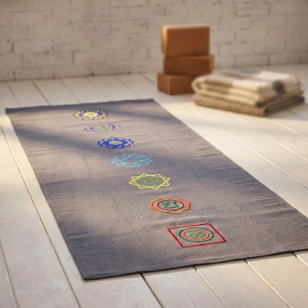 Yogateppich Chakra - graphit - YOGISHOP