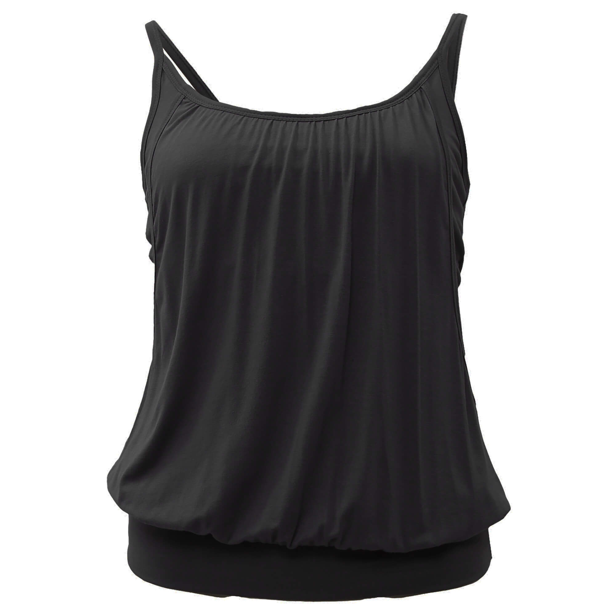 Zen Layered Loose Tunic - black - YOGISHOP