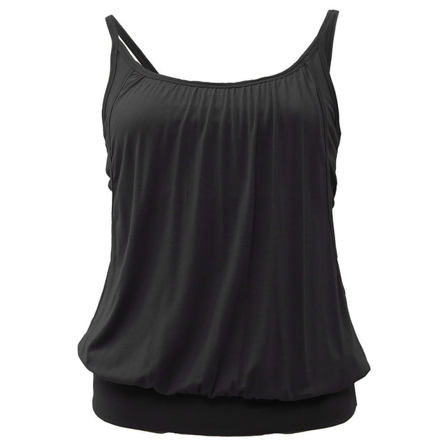 Zen Layered Loose Tunic - black - YOGISHOP