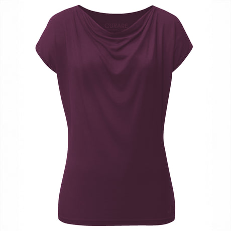 Yoga-Shirt Wasserfall - dark plum