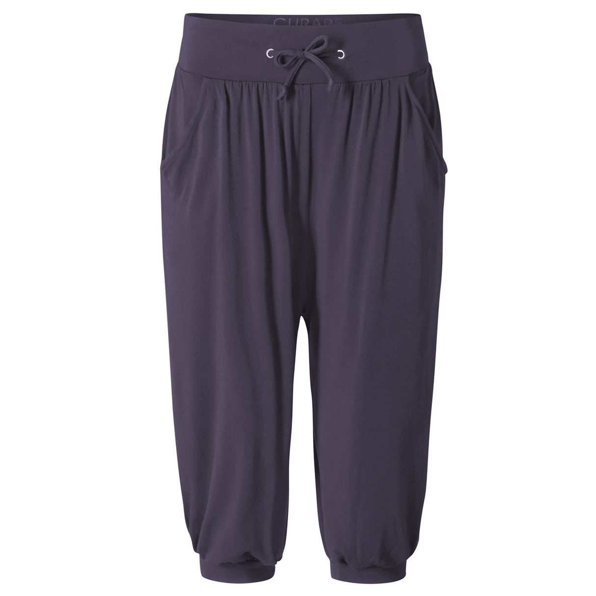 Capri-Pants, relaxed - dark aubergine - YOGISHOP
