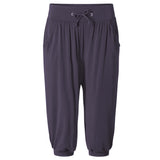 Capri-Pants, relaxed - dark aubergine - YOGISHOP