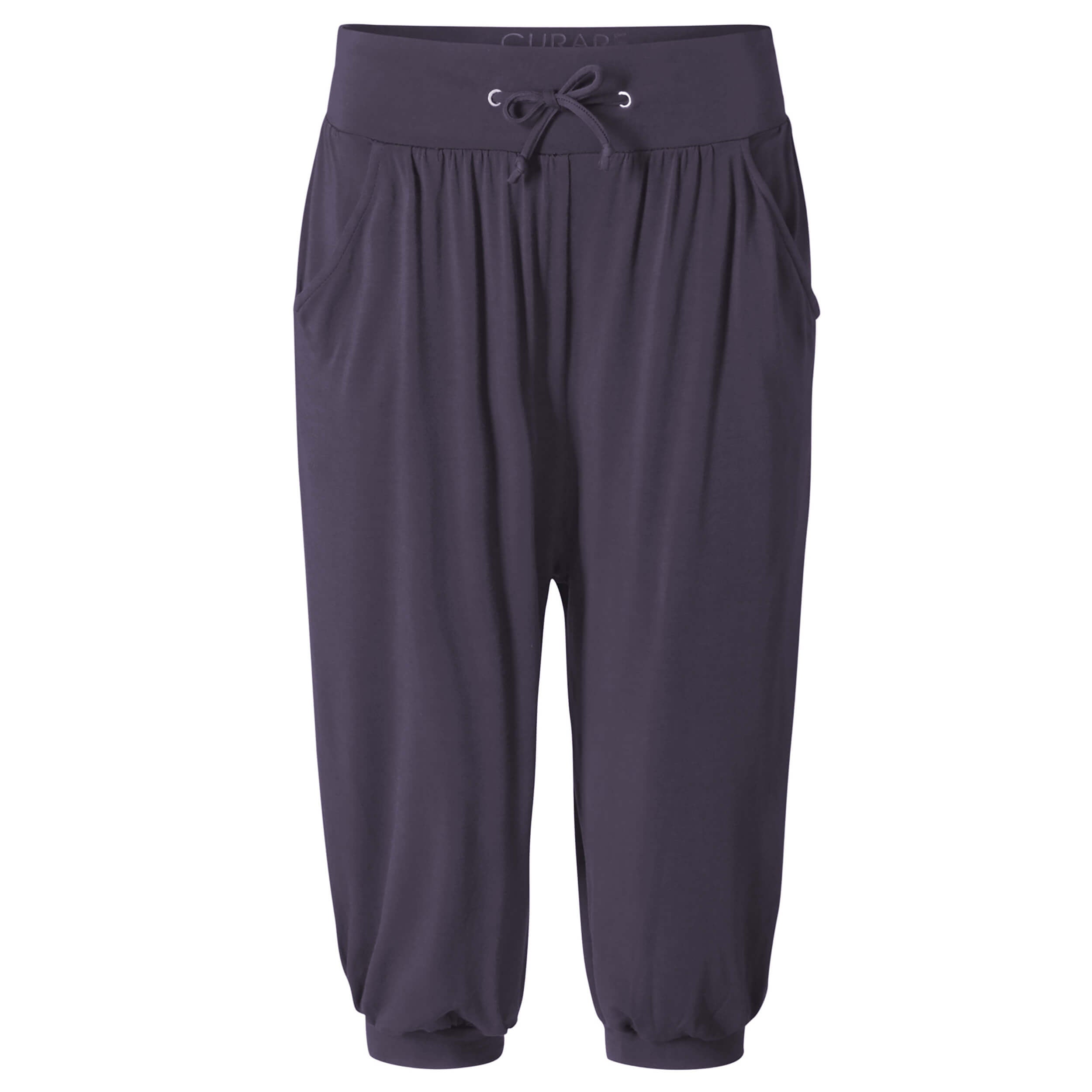 Capri-Pants, relaxed - dark aubergine - YOGISHOP