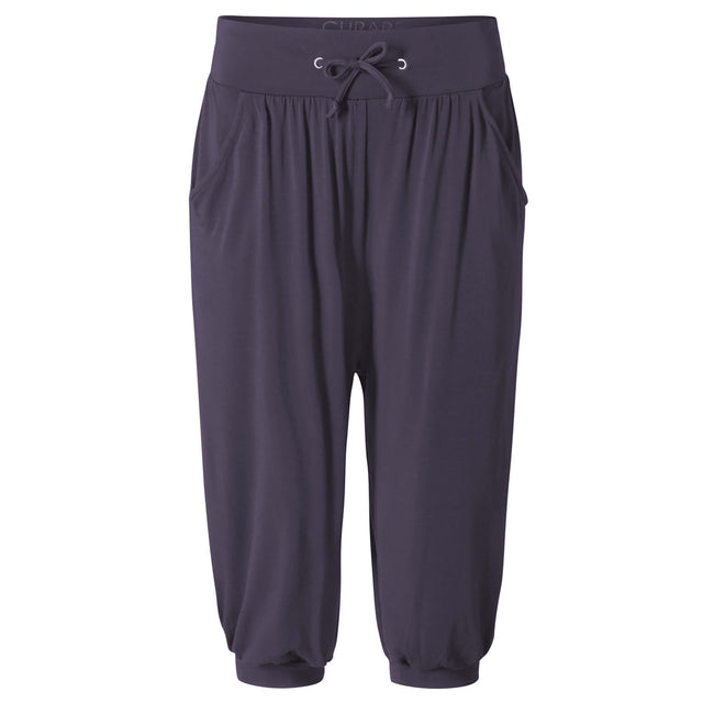 Capri-Pants, relaxed - dark aubergine - YOGISHOP