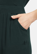Capri-Pants, relaxed - dark forest