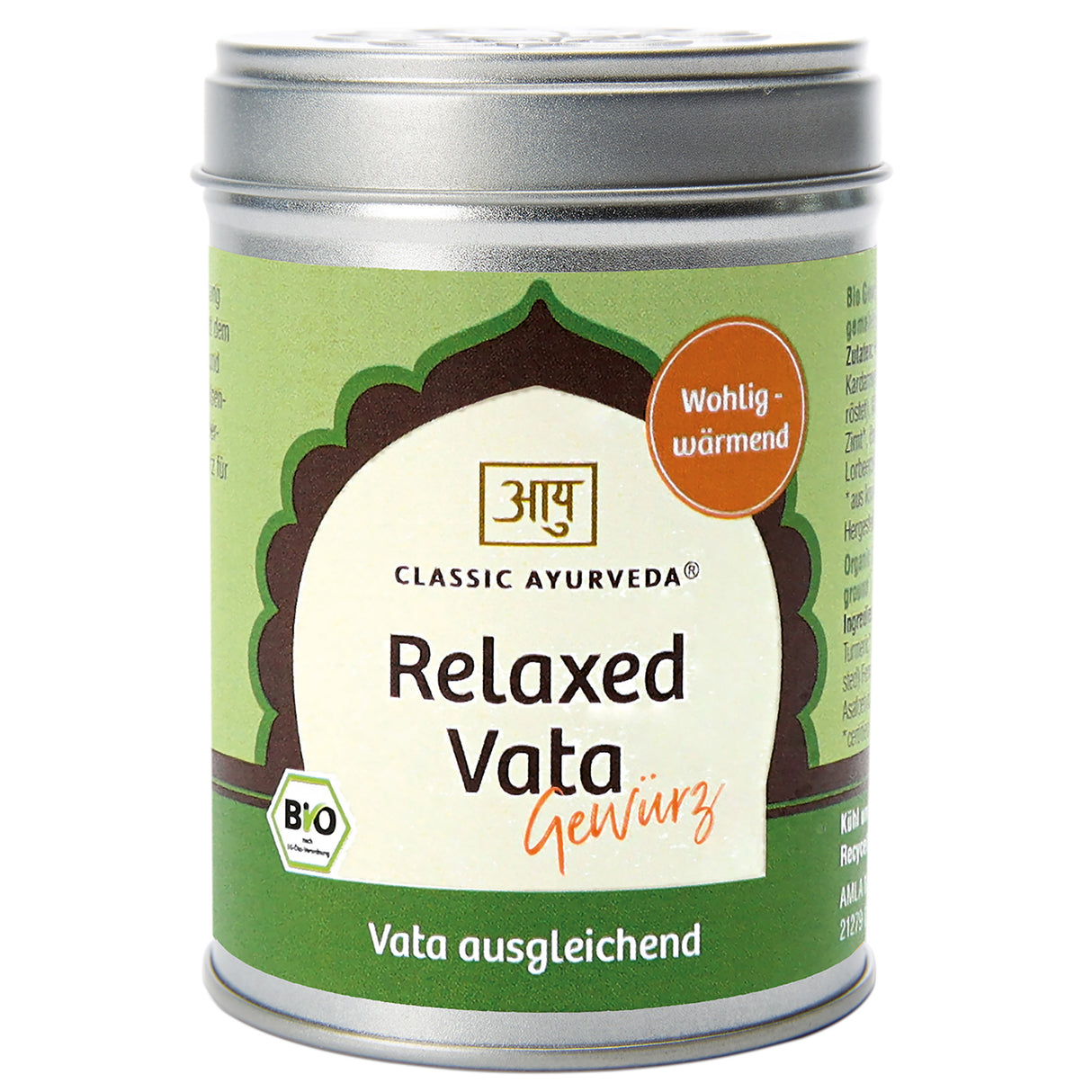 Bio Relaxed Vata Gewürz, 70 g