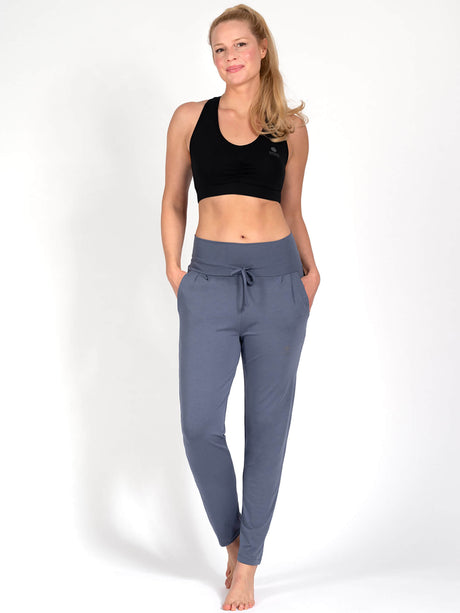 Yogahose Susan - Blue Grey, aus Naturmaterial - YOGISHOP