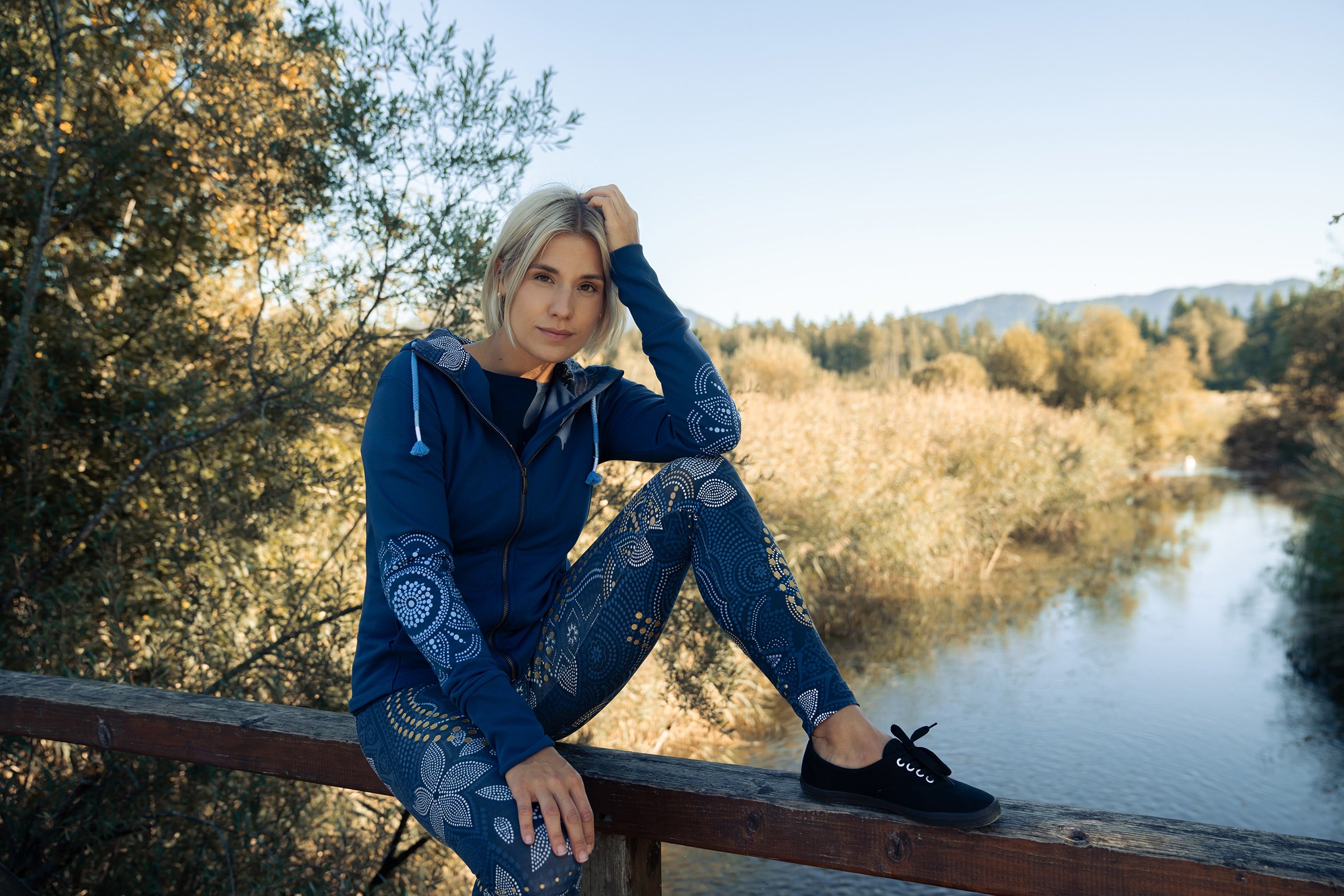 Yoga Leggings Maui - tiefblau