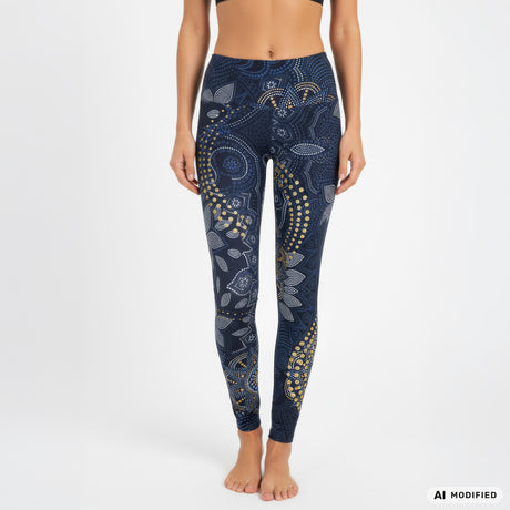 Yoga Leggings Maui - tiefblau