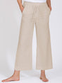 Yogahose - Christy beige mit Leinen - YOGISHOP
