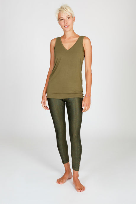 Cosy Tank Twist - olive