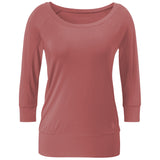 3/4 Shirt Boatneck - faded rose
