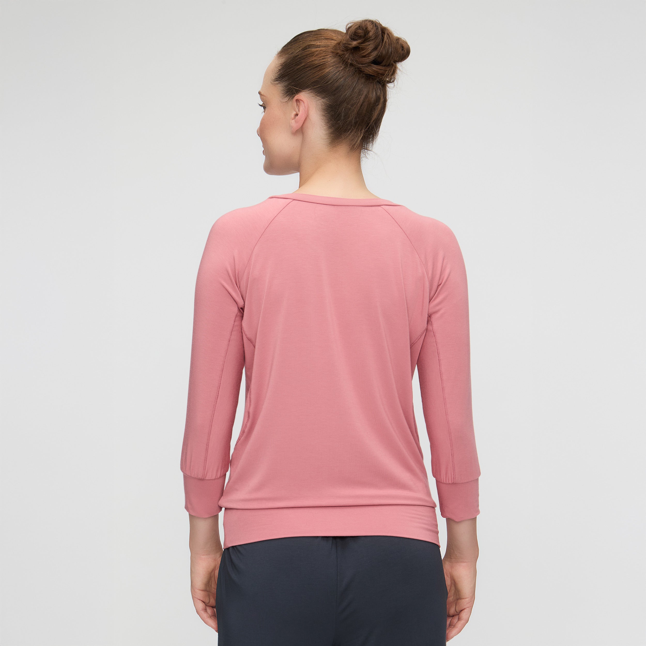 3/4 Shirt Boatneck - faded rose - YOGISHOP