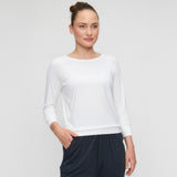 3/4 Shirt Boatneck - soft white - YOGISHOP