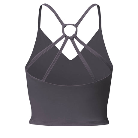 Short Spaghetti Top - grau aubergine - YOGISHOP
