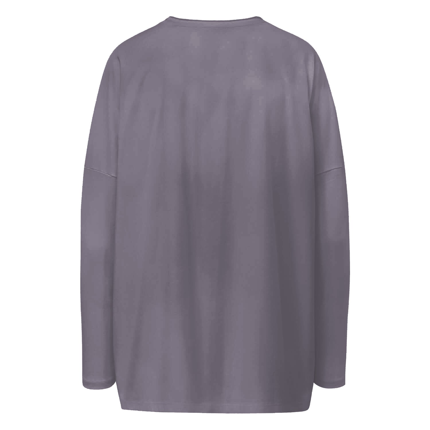 Yoga-Shirt Boxy, round neck - grau aubergine - YOGISHOP