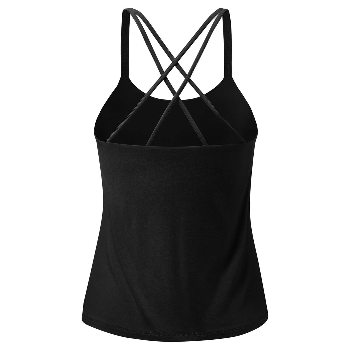 Yoga-Bra Spaghetti Top - black - YOGISHOP