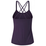 Yoga-Bra Spaghetti Top - dark violet - YOGISHOP
