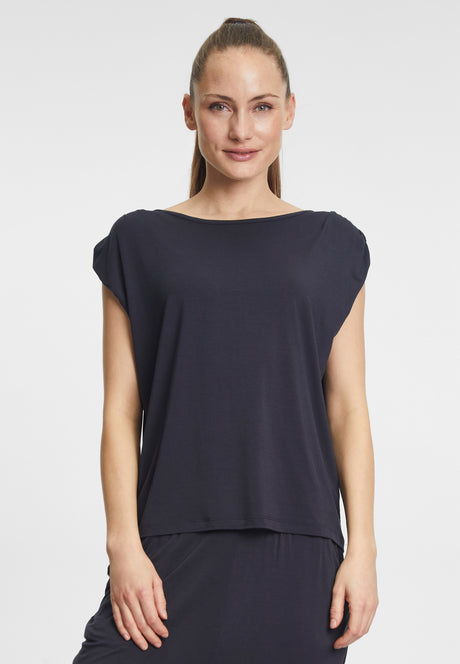Yoga-Shirt loose foulds - midnight-blue - YOGISHOP